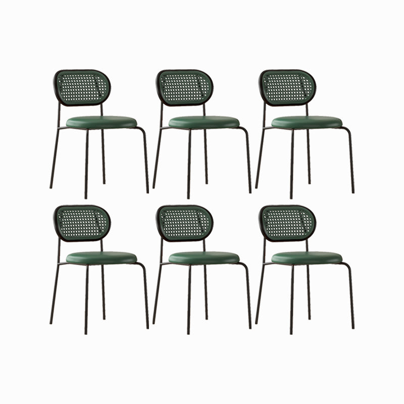 Industriële gestoffeerde zijstoel Open achterste armloze stoel voor eetkamer