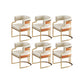 Faux Leather Dining Chairs Glam Style Open Back Armless Chair for Dining Room Beige Orange 6 Piece Set Clearhalo 'Dining Chairs' 'Dining Tables & Seating' 'dining_chair' 'furn' 'furn_dining_chair' 'Furniture' 'Kitchen & Dining Furniture' 7193516