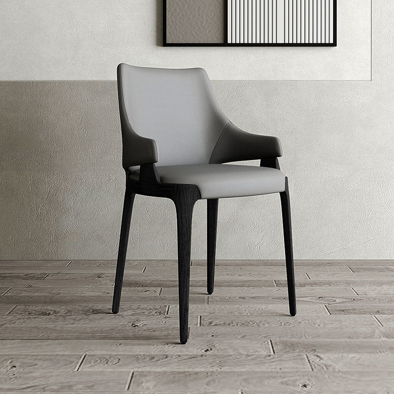 ダイニングルーム布張りのサイドチェアインダストリアルパーソンズアームレスチェア