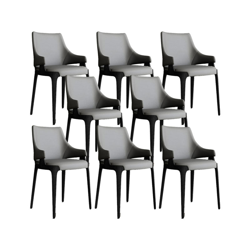 ダイニングルーム布張りのサイドチェアインダストリアルパーソンズアームレスチェア