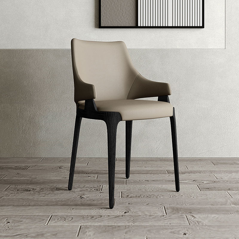 ダイニングルーム布張りのサイドチェアインダストリアルパーソンズアームレスチェア