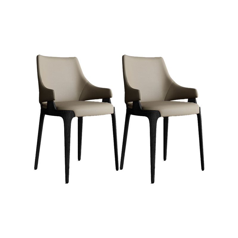 ダイニングルーム布張りのサイドチェアインダストリアルパーソンズアームレスチェア