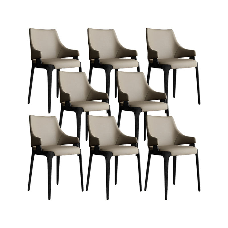 ダイニングルーム布張りのサイドチェアインダストリアルパーソンズアームレスチェア