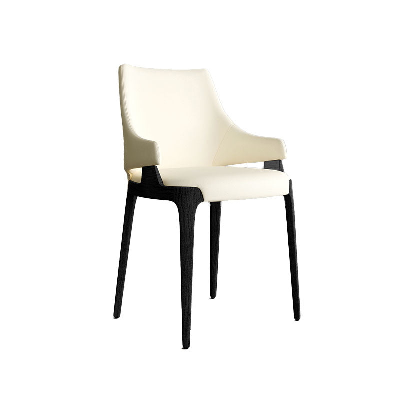 ダイニングルーム布張りのサイドチェアインダストリアルパーソンズアームレスチェア