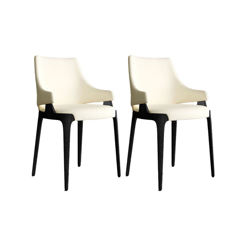 ダイニングルーム布張りのサイドチェアインダストリアルパーソンズアームレスチェア