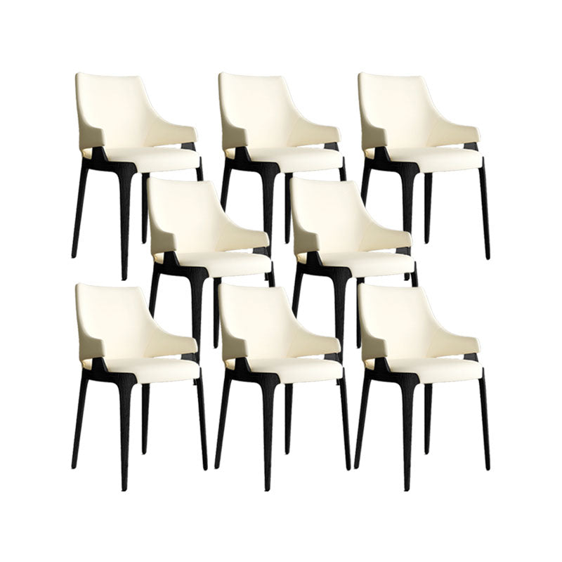 ダイニングルーム布張りのサイドチェアインダストリアルパーソンズアームレスチェア