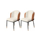 Upholstered Side Chair Modern Style Open Back Armless Chair for Dining Room White 2 Piece Set Clearhalo 'Dining Chairs' 'Dining Tables & Seating' 'dining_chair' 'furn' 'furn_dining_chair' 'Furniture' 'Kitchen & Dining Furniture' 7193607
