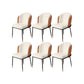 Upholstered Side Chair Modern Style Open Back Armless Chair for Dining Room White 6 Piece Set Clearhalo 'Dining Chairs' 'Dining Tables & Seating' 'dining_chair' 'furn' 'furn_dining_chair' 'Furniture' 'Kitchen & Dining Furniture' 7193612