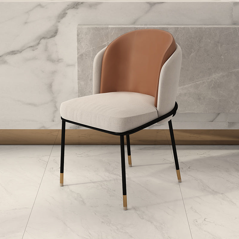 Upholstered Side Chair Modern Style Open Back Armless Chair for Dining Room Coffee 1 Piece Clearhalo 'Dining Chairs' 'Dining Tables & Seating' 'dining_chair' 'furn' 'furn_dining_chair' 'Furniture' 'Kitchen & Dining Furniture' 7193634