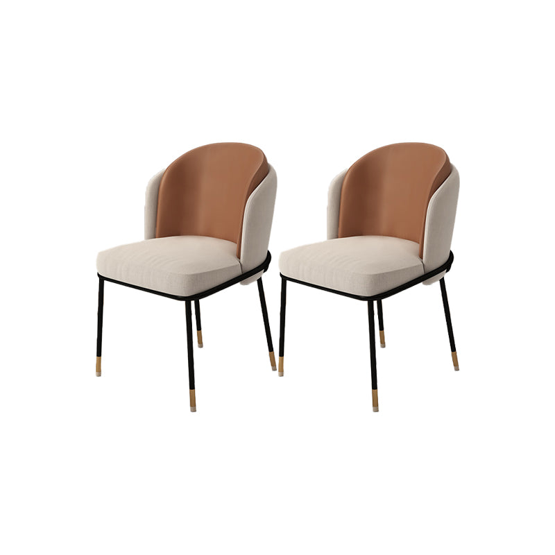 Upholstered Side Chair Modern Style Open Back Armless Chair for Dining Room Coffee 2 Piece Set Clearhalo 'Dining Chairs' 'Dining Tables & Seating' 'dining_chair' 'furn' 'furn_dining_chair' 'Furniture' 'Kitchen & Dining Furniture' 7193635