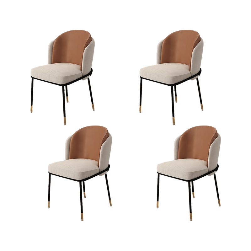 Upholstered Side Chair Modern Style Open Back Armless Chair for Dining Room Coffee 4 Piece Set Clearhalo 'Dining Chairs' 'Dining Tables & Seating' 'dining_chair' 'furn' 'furn_dining_chair' 'Furniture' 'Kitchen & Dining Furniture' 7193636