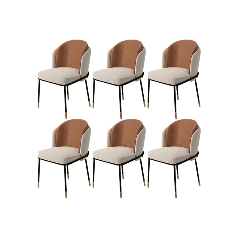 Upholstered Side Chair Modern Style Open Back Armless Chair for Dining Room Coffee 6 Piece Set Clearhalo 'Dining Chairs' 'Dining Tables & Seating' 'dining_chair' 'furn' 'furn_dining_chair' 'Furniture' 'Kitchen & Dining Furniture' 7193637