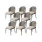 Upholstered Side Chair Modern Style Open Back Armless Chair for Dining Room Grey 8 Piece Set Clearhalo 'Dining Chairs' 'Dining Tables & Seating' 'dining_chair' 'furn' 'furn_dining_chair' 'Furniture' 'Kitchen & Dining Furniture' 7193643