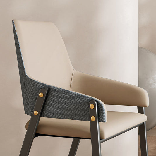 Industrial Upholstered Arm Chair Kitchen Parsons Dining Chair