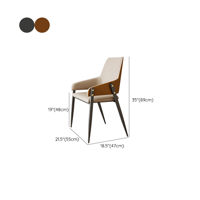 Industrielle Polsterarm Stuhl Küche Parsons Essstuhl