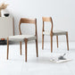 Contemporary Solid Wood Armless Chair Home Upholstered Dining Chair