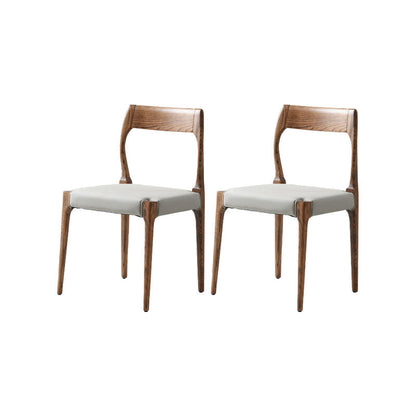 Contemporary Solid Wood Armless Chair Home Upholstered Dining Chair
