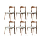 Contemporary Solid Wood Armless Chair Home Upholstered Dining Chair