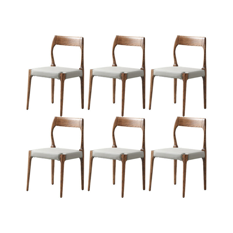 Contemporary Solid Wood Armless Chair Home Upholstered Dining Chair