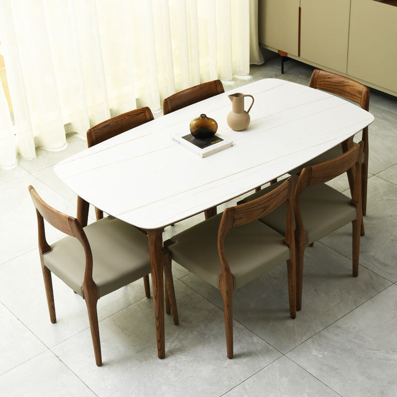 Contemporary Solid Wood Armless Chair Home Upholstered Dining Chair