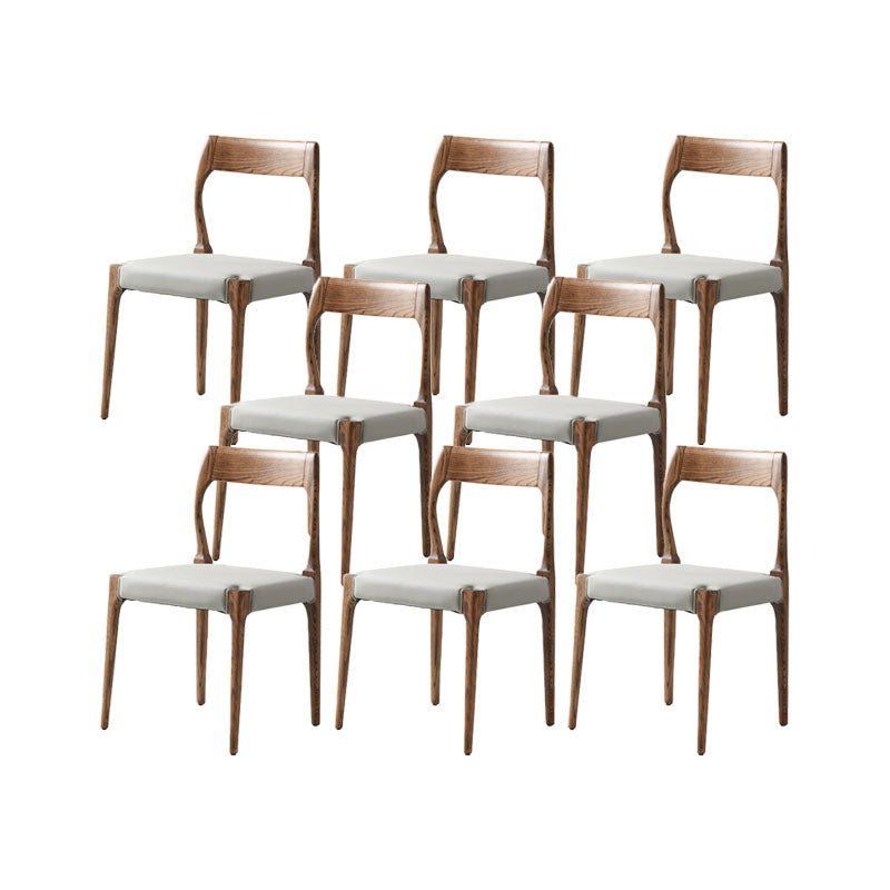 Contemporary Solid Wood Armless Chair Home Upholstered Dining Chair