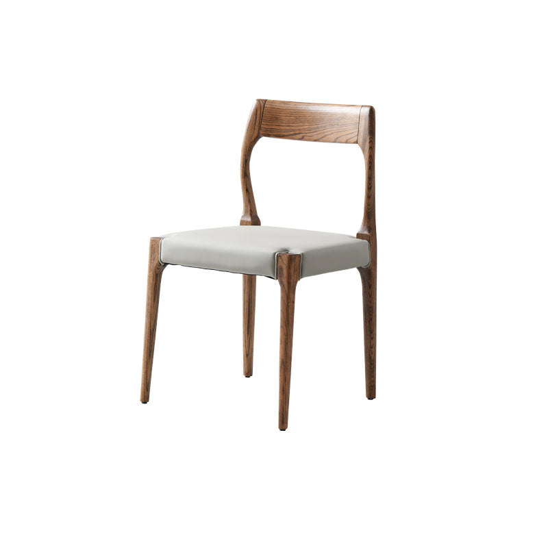Contemporary Solid Wood Armless Chair Home Upholstered Dining Chair