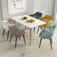Plastic Arm Chair Modern Style Open Back Chair for Dining Room