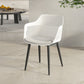 Plastic Arm Chair Modern Style Open Back Chair for Dining Room