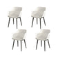 Plastic Arm Chair Modern Style Open Back Chair for Dining Room