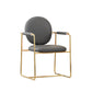 Industrial Kitchen Dining Chairs King Louis Back Arm Chair with Gold Base