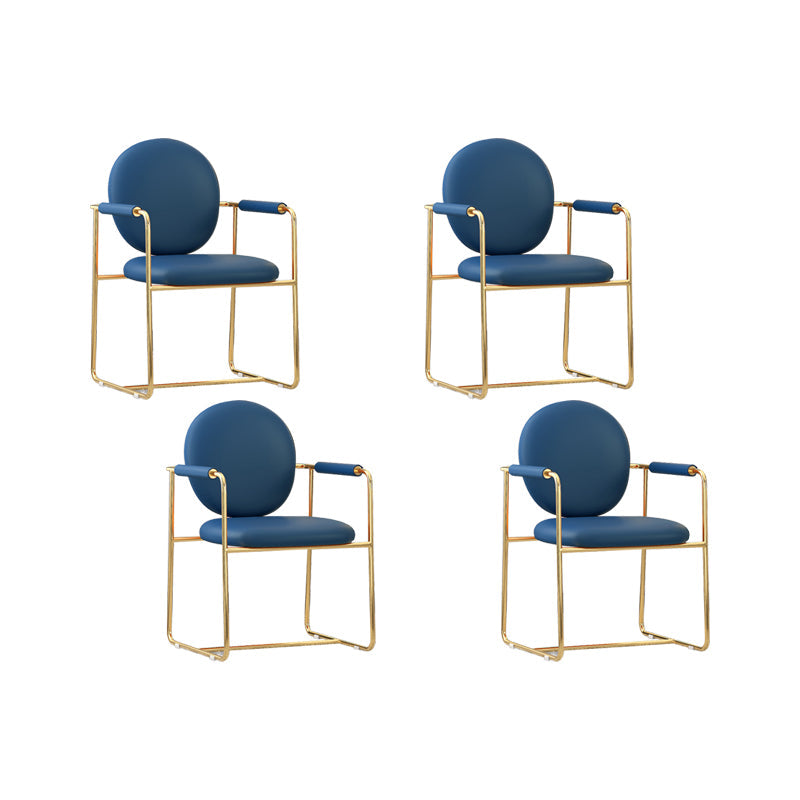 Industrial Kitchen Dining Chairs King Louis Back Arm Chair with Gold Base