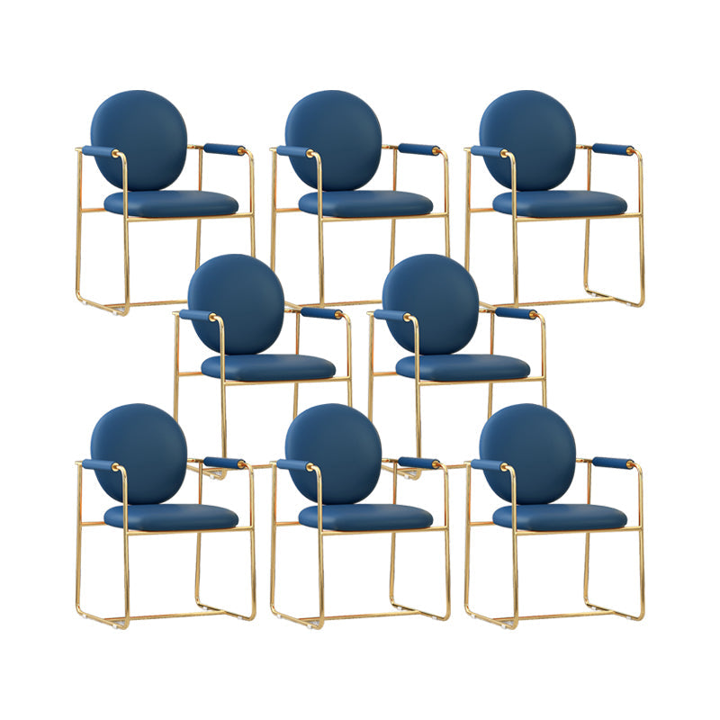 Industrial Kitchen Dining Chairs King Louis Back Arm Chair with Gold Base