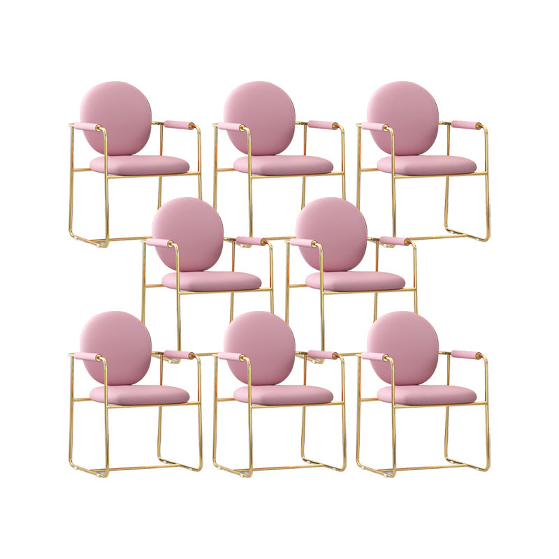 Industrial Kitchen Dining Chairs King Louis Back Arm Chair with Gold Base