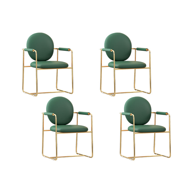 Industrial Kitchen Dining Chairs King Louis Back Arm Chair with Gold Base