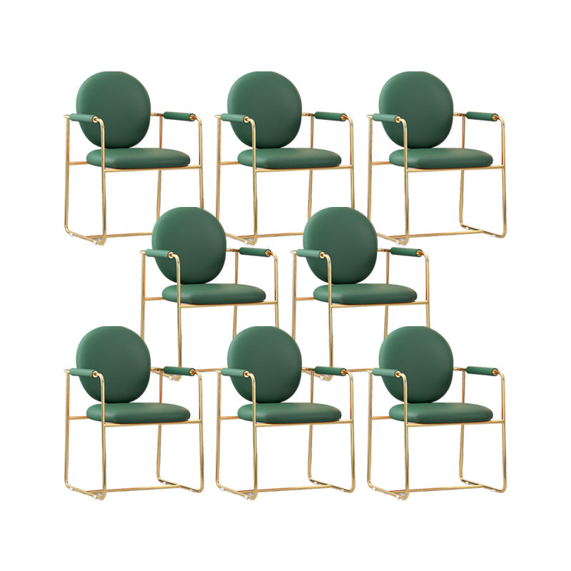 Industrial Kitchen Dining Chairs King Louis Back Arm Chair with Gold Base