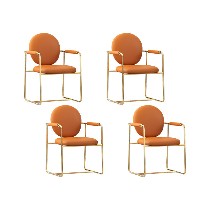 Industrial Kitchen Dining Chairs King Louis Back Arm Chair with Gold Base