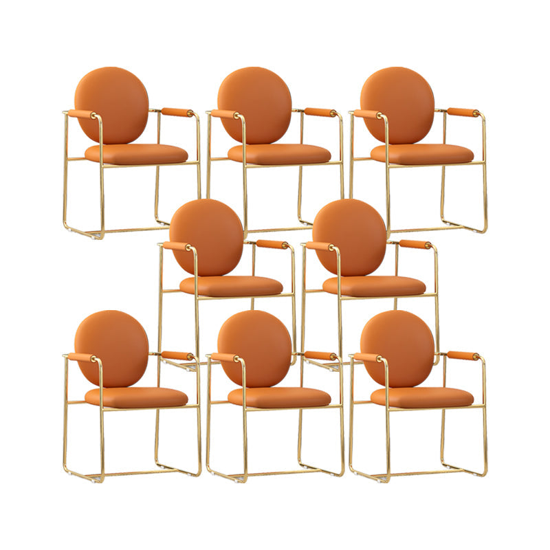 Industrial Kitchen Dining Chairs King Louis Back Arm Chair with Gold Base