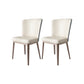 Faux Leather Side Chairs Modern Parsons Armless Chair for Dining Room