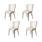 Faux Leather Side Chairs Modern Parsons Armless Chair for Dining Room