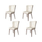Faux Leather Side Chairs Modern Parsons Armless Chair for Dining Room