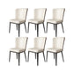 Faux Leather Side Chairs Modern Parsons Armless Chair for Dining Room