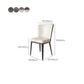 Faux Leather Side Chairs Modern Parsons Armless Chair for Dining Room