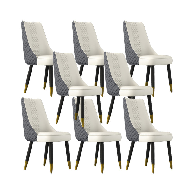 工業スタイルのダイニングチェアフェイクレザーキッチンの椅子と木製の脚