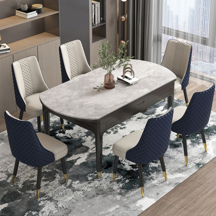 工業スタイルのダイニングチェアフェイクレザーキッチンの椅子と木製の脚