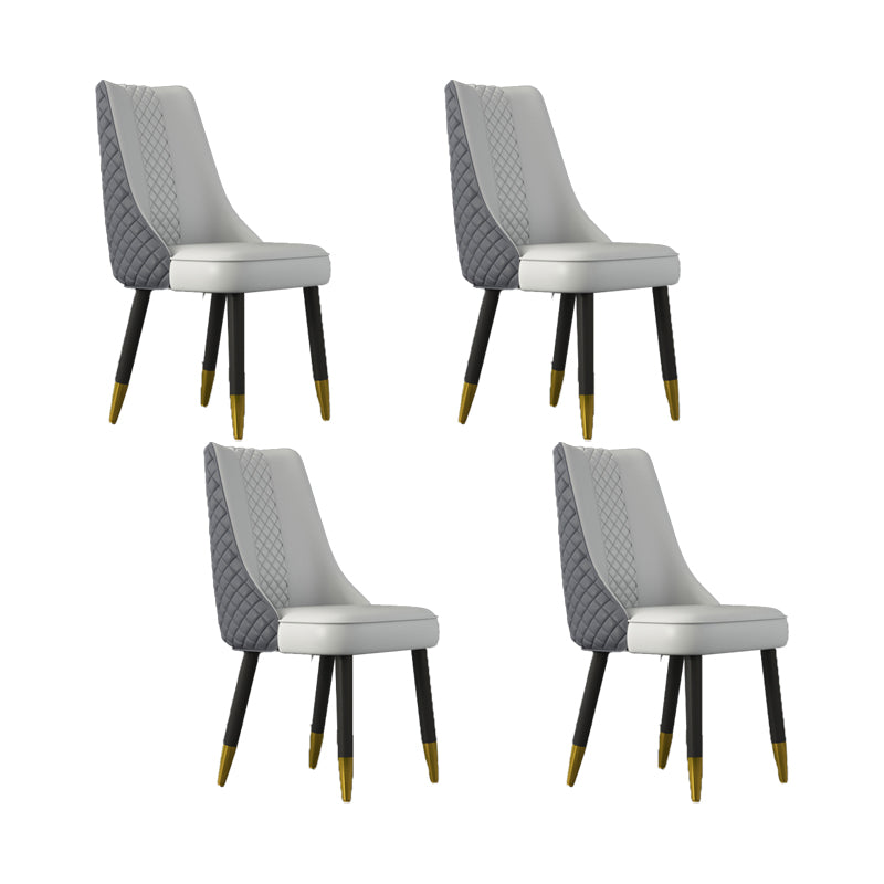 工業スタイルのダイニングチェアフェイクレザーキッチンの椅子と木製の脚