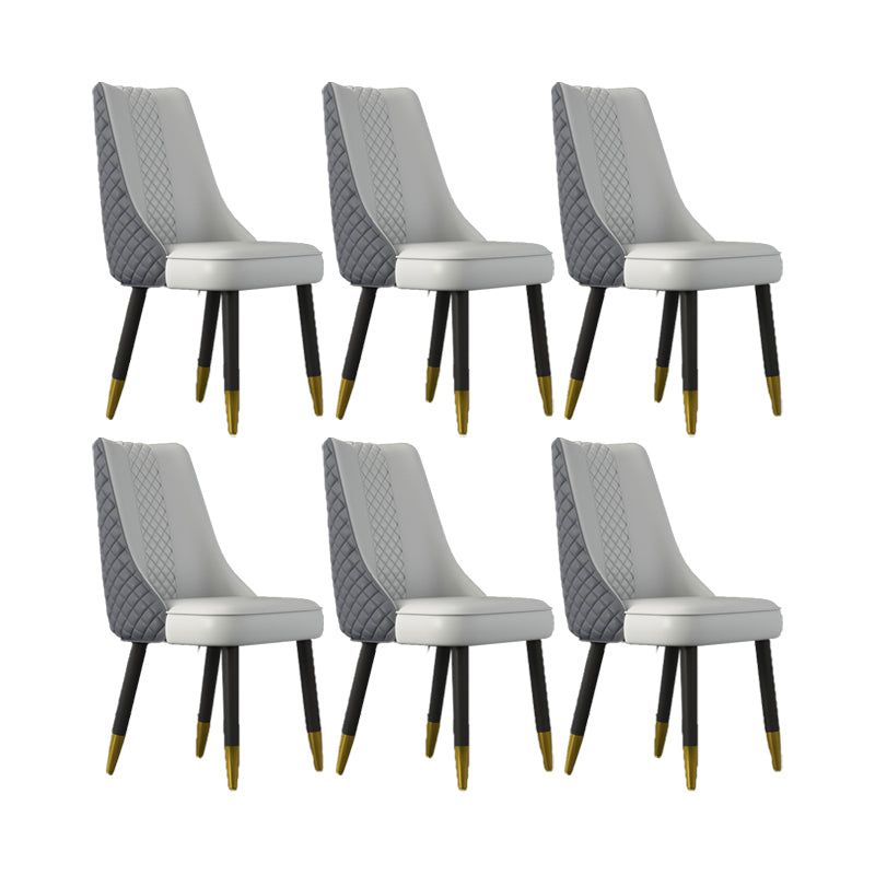 工業スタイルのダイニングチェアフェイクレザーキッチンの椅子と木製の脚