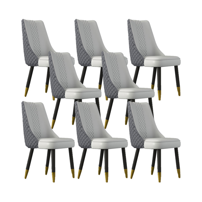 工業スタイルのダイニングチェアフェイクレザーキッチンの椅子と木製の脚