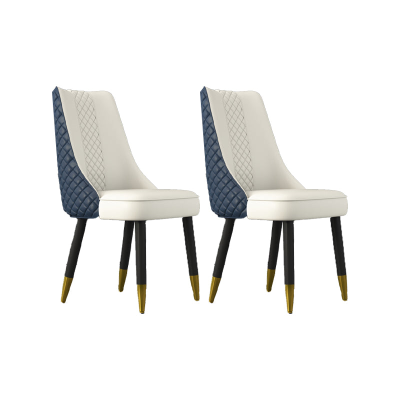 工業スタイルのダイニングチェアフェイクレザーキッチンの椅子と木製の脚