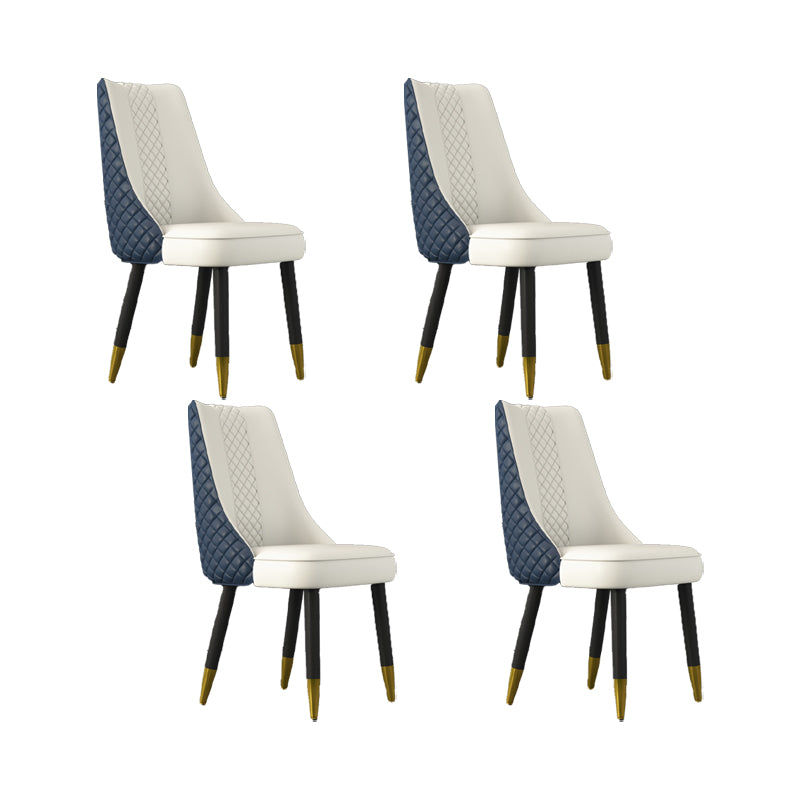 工業スタイルのダイニングチェアフェイクレザーキッチンの椅子と木製の脚