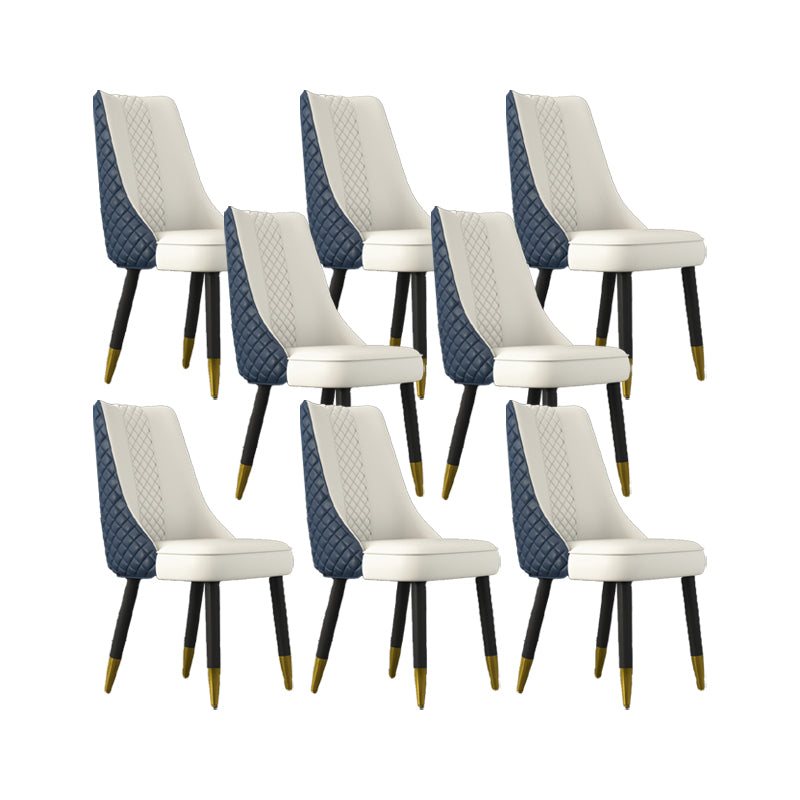 工業スタイルのダイニングチェアフェイクレザーキッチンの椅子と木製の脚